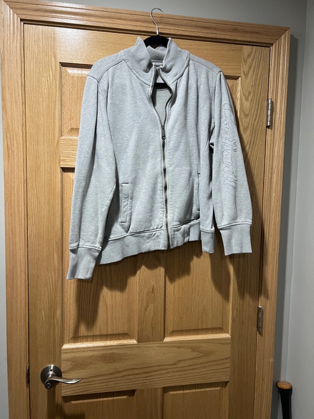 Carhartt Heather Gray Crewneck with Yellow Logo
